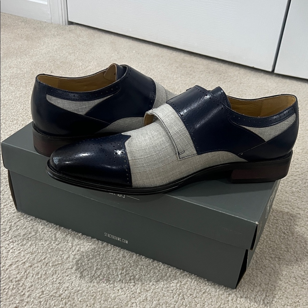 Men's Stacy Adams Two-Tone Leather Dress Shoes